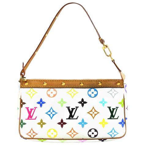 louis vuitton white bag with colored letters|louis vuitton multicolor monogram wallet.